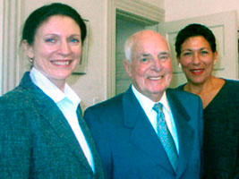 Shirley Nichols with Professor J.R. Worsley and Dr. Judy Worsley - 2000